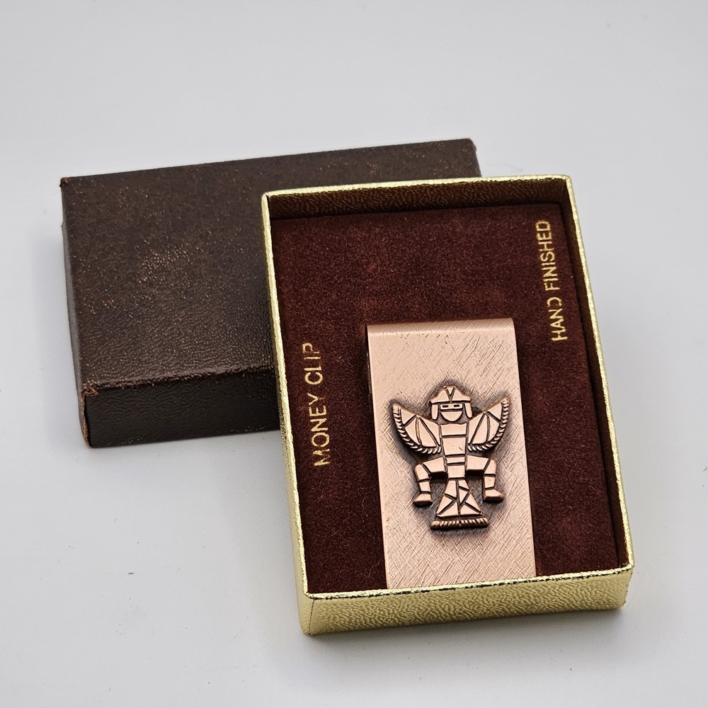 New Southwest Native Thunder Bird Copper Money Clip Thunderbird Eagle In Box